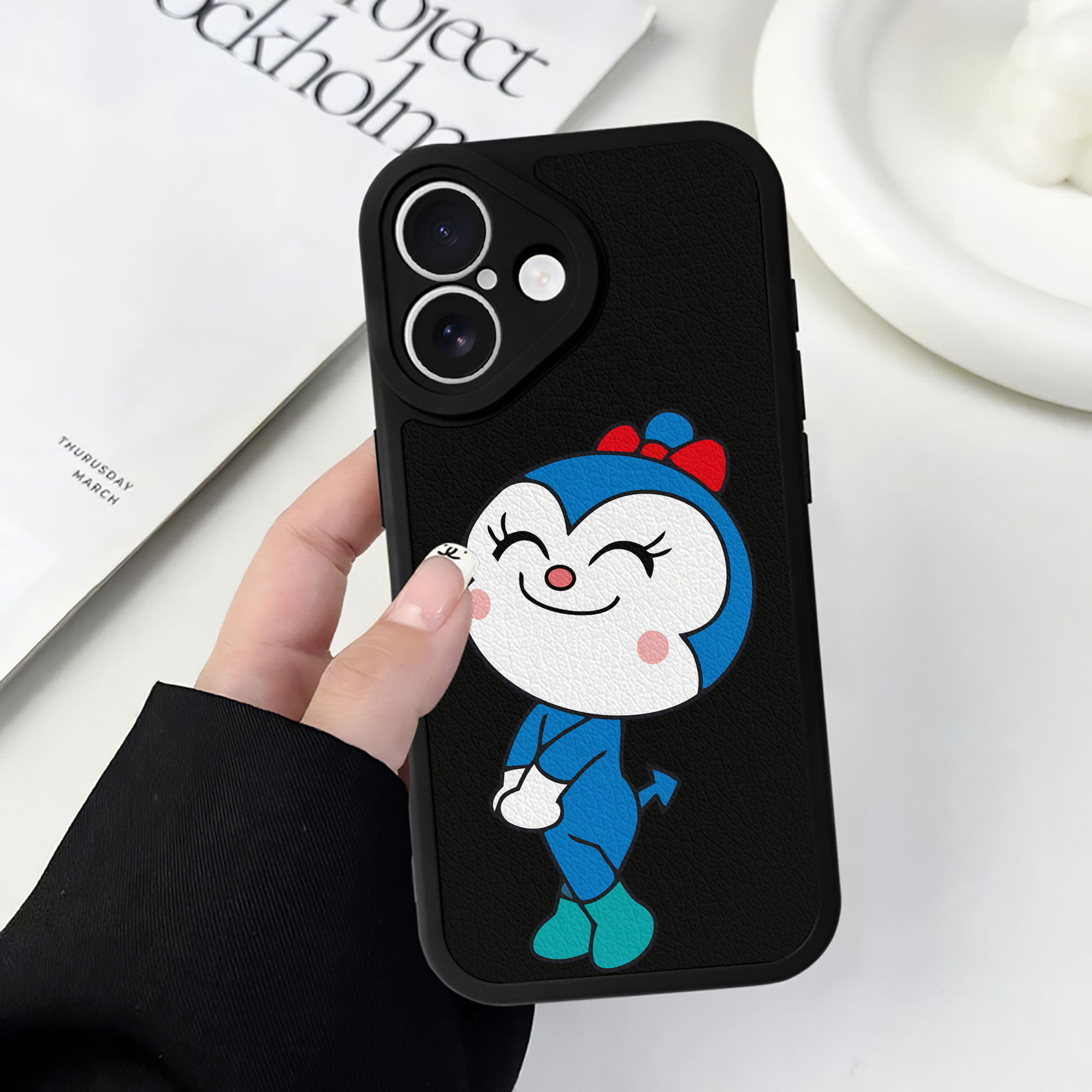 （画像用） アンパンマン Anpanman 【iPhone 16シリーズ対応】シリコンスマホケース（レザー調） 材質：シリコン
